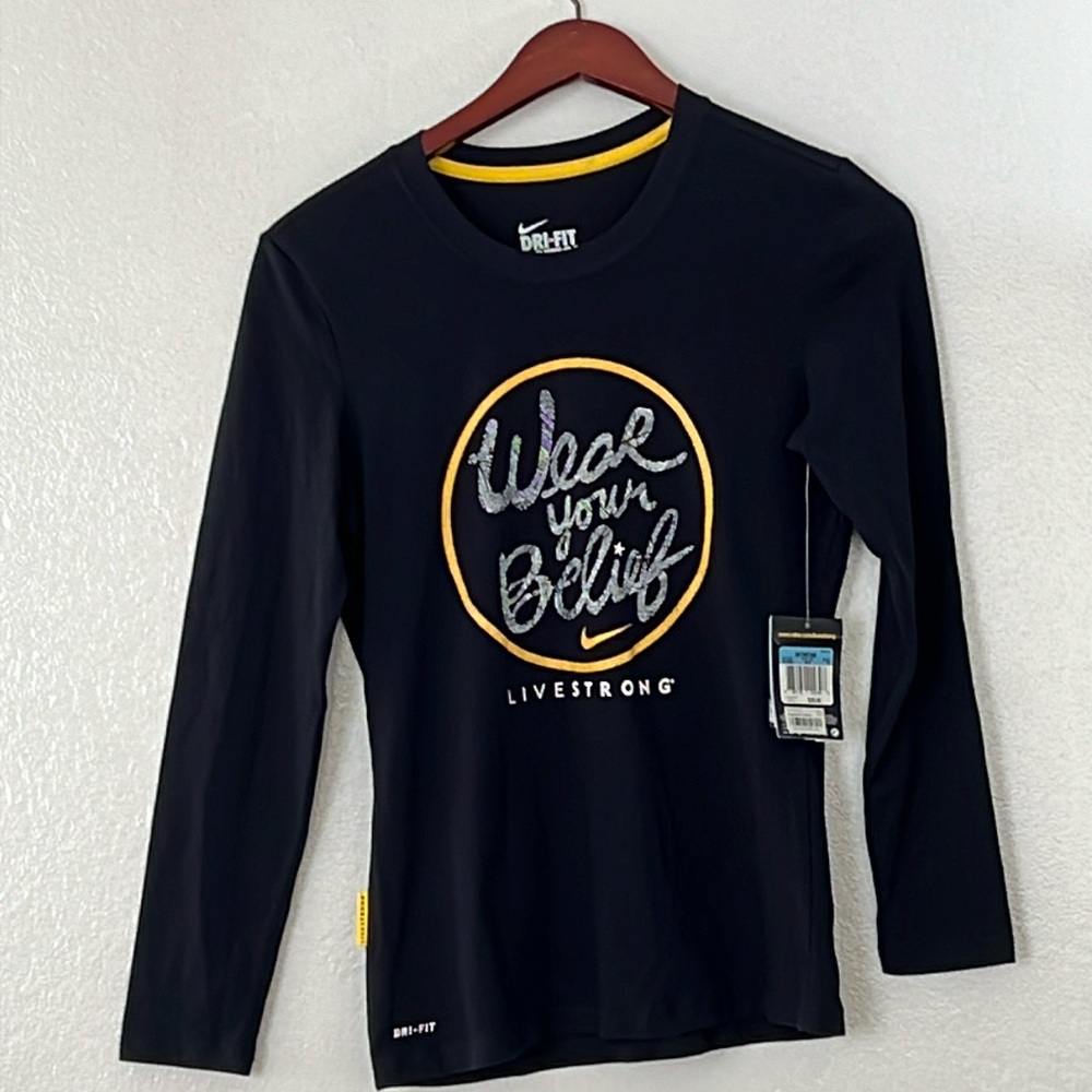 Nike (Livestrong) Dri-fit Cotton Tee, Black, M